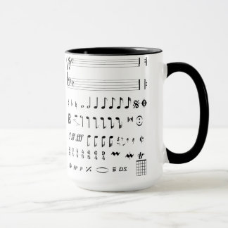 Caneca das notas musicais