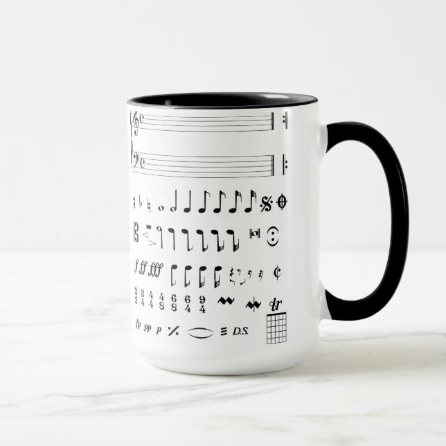 Caneca das notas musicais (Direita)