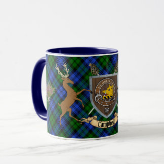 Caneca das Terras Altas com Emblema do Clã Campbel
