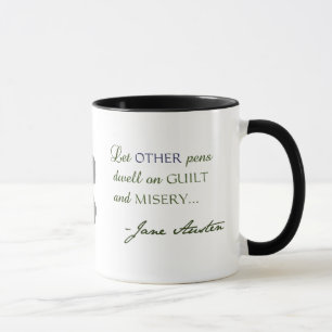 Caneca das variações de Austen das citações de