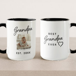 Caneca Data de estabelecimento da melhor foto de vovô de