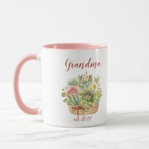 Caneca Data de Vovó PERSONALIZÁVEL - Primeira Vez Vovó Co