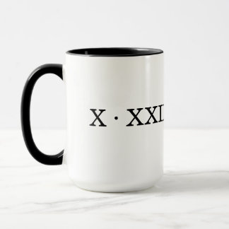 Caneca Data Numeral Romana Mug