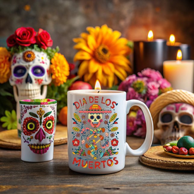Caneca Day of the dead, Mexican holiday (Criador carregado)