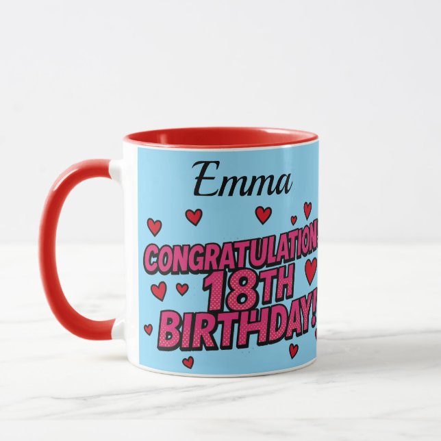 Caneca de 18º aniversário (Esquerda)