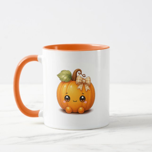 Caneca de Abóbora Kawaii Fofa (Esquerda)