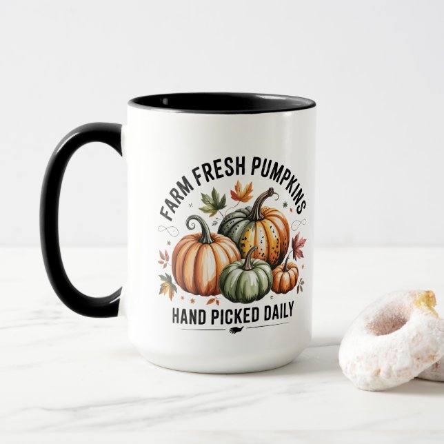 Caneca de Abóboras Frescas da Fazenda (Com Donut)