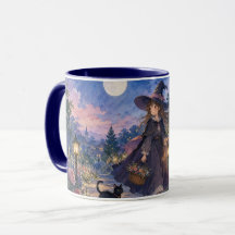 Caneca de Acabamento Jardim de Bruxas ao Luar