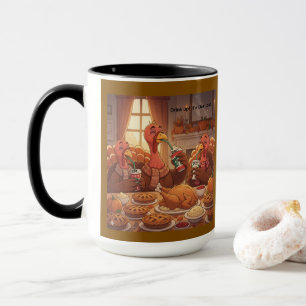 Caneca de Ação de Graças Beber até o Fim