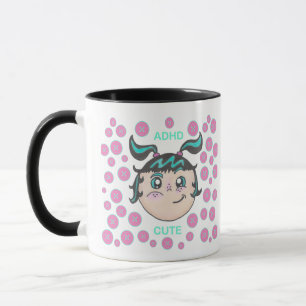 Caneca de ADHD com design "ADHD Cute"