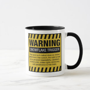 Caneca de advertência do disparador do floco de