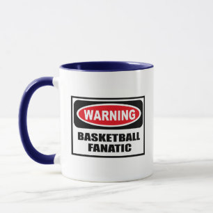Caneca de advertência do FANÁTICO do BASQUETEBOL