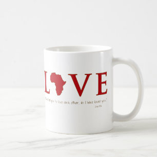 Caneca de África do amor
