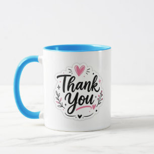 Caneca de Agradecimento Elegante   Belo Presente d