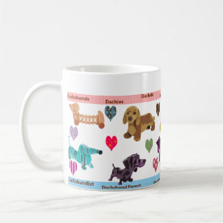 Caneca de Allsorts do Dachshund da caneca de café