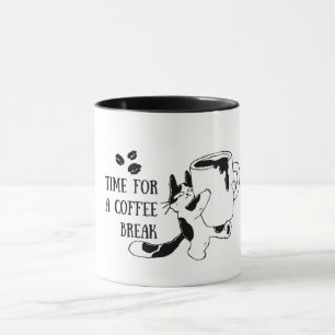Caneca de Amante de Gato Fofo para Pausa de Café