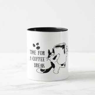 Caneca de Amante de Gato Fofo para Pausa de Café