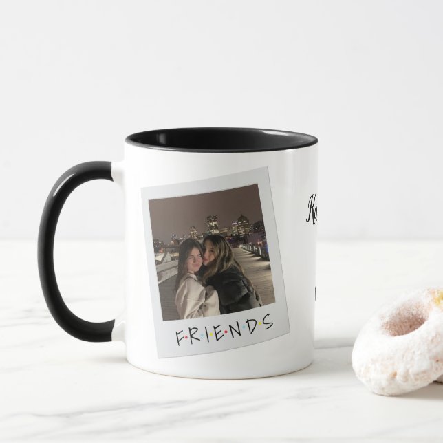 Caneca de Amizade Personalizada com Foto e Nomes (Com Donut)