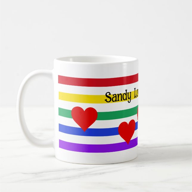 Caneca de Amor com Nomes Não Binários - Personaliz (Esquerda)