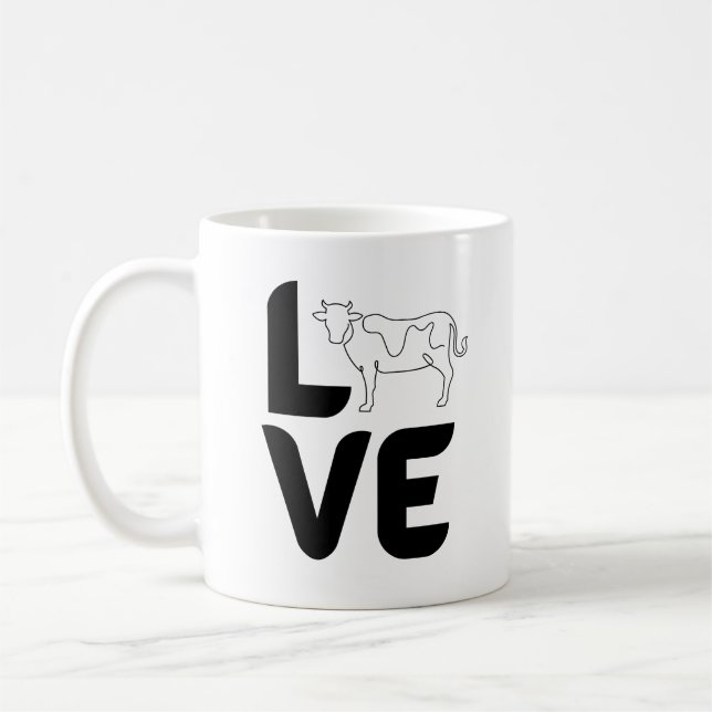 Caneca de Amor com Vaca – Café para Amantes de Vac (Esquerda)