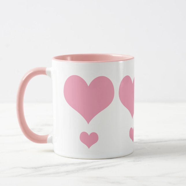 Caneca de Amor Coração Rosa (Esquerda)