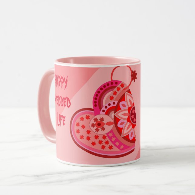 CANECA DE AMOR PARA CASAL DE NOIVOS (Frente Esquerda)