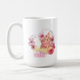Caneca de Amor por Gatos – Xícara de Café com Gati