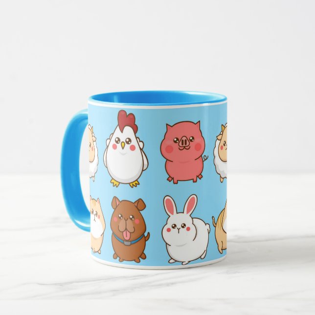 Caneca De Animais De Exploração Cura (Frente Esquerda)