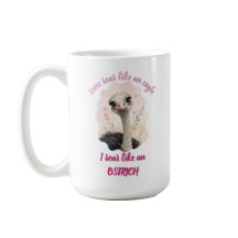 Caneca de Animal Fofo, Xícara de Café de Avestruz