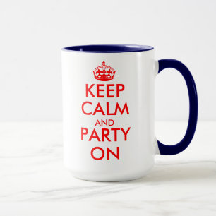 Caneca de aniversário com tema keep calm