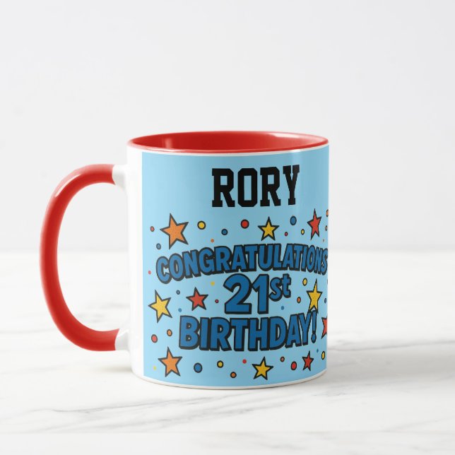 Caneca de Aniversário de 21 Anos (Esquerda)
