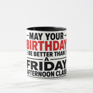 Caneca de Aniversário de Professor Engraçada