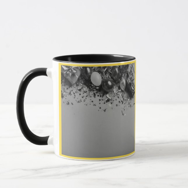 Caneca de Aniversário Nome Personalizado - Present (Esquerda)