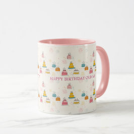 Caneca de Aniversário Personalizada – Bolos Flutua