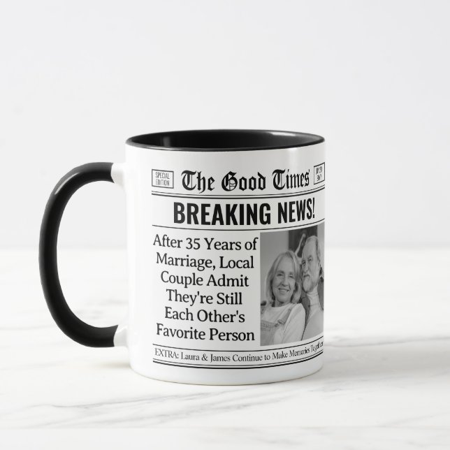 Caneca de Aniversário Personalizada, Presente Dive (Esquerda)
