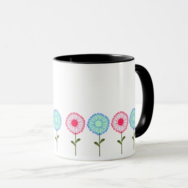 Caneca de Ano Novo Floral 2026 (Frente Esquerda)
