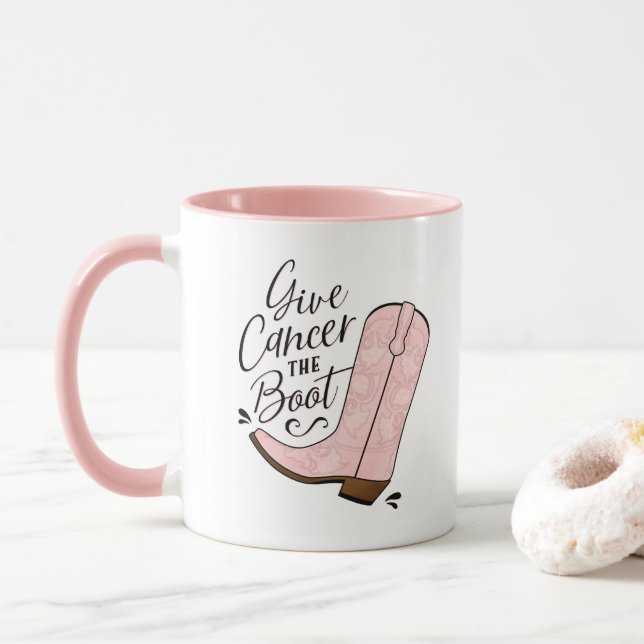 Caneca Dê ao Cancer a consciência do Cancer de inicializa (Com Donut)