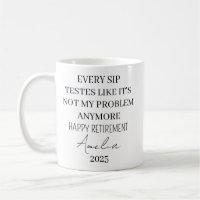 Caneca de Aposentadoria, Caneca de Café Personaliz
