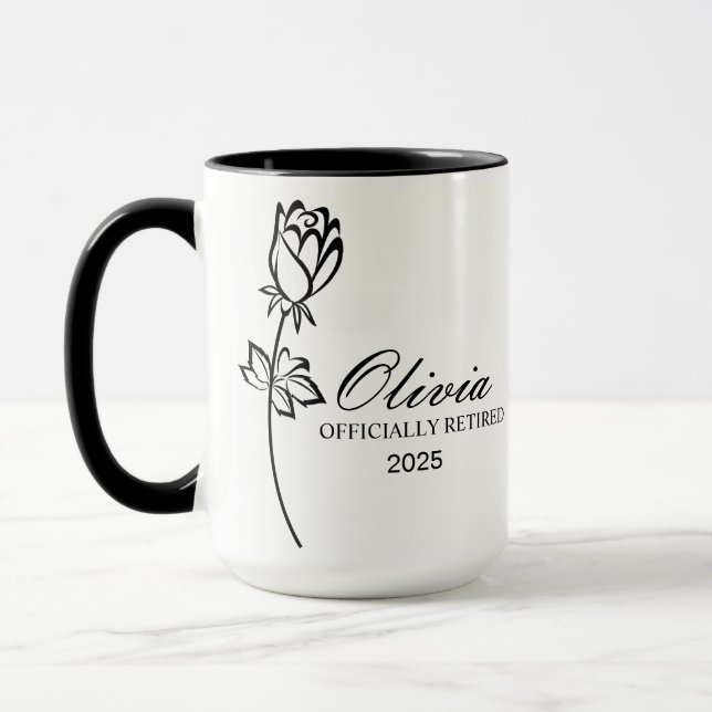 Caneca de Aposentadoria, Xícara Personalizada de F (Esquerda)