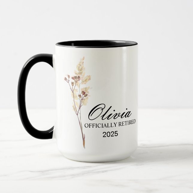 Caneca de Aposentadoria, Xícara Personalizada de F (Esquerda)