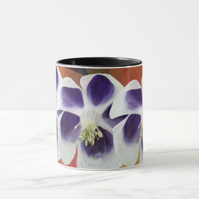 Caneca de Arte Abstrata de Geometria de Primavera (Centro)