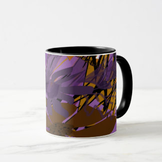 Caneca de arte abstrata roxa grafite artwo4k | Xíc