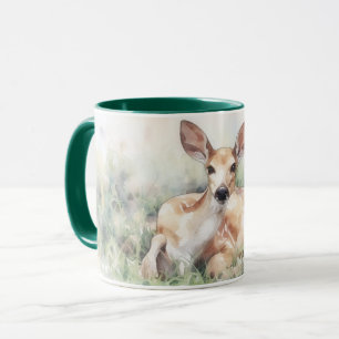 Caneca de Arte com Veados Selvagens Descansando em
