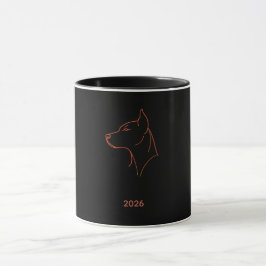 Caneca de arte de linha minimalista personalizada