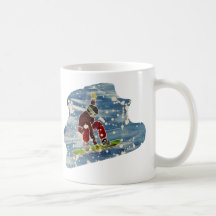Caneca de arte de snowboard