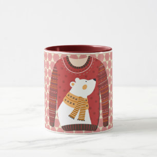 Caneca de Arte de Suéter Feio de Urso Polar
