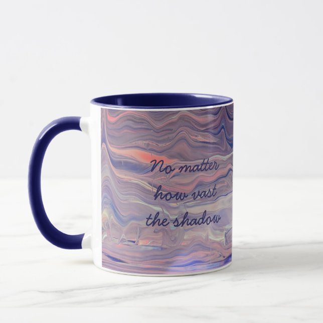 Caneca de Arte de Versamento Acrílico do Amanhecer (Esquerda)