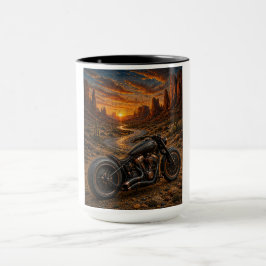 Caneca de Arte em Mosaico do Bobber do Pôr do Sol