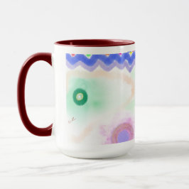 Caneca de Arte Impressionista Galáxias Pastel