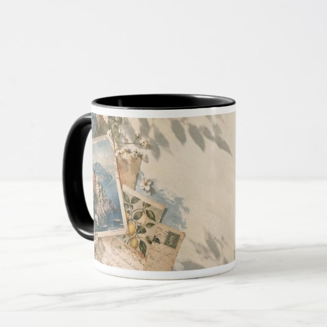 Caneca de Arte Moderna Jornada de Cores Abstratas (Frente Esquerda)
